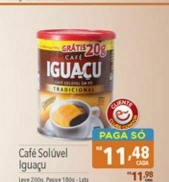 Supermercados Condor Café solúvel iguaçu oferta