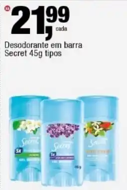 Frangolândia Desodorante em barra Secret oferta