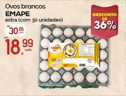 Cometa Supermercados Ovos brancos EMAPE extra oferta