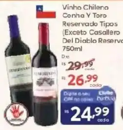 Barbosa Supermercados Vinho Chileno Concha Y Toro Reservado Tipos oferta