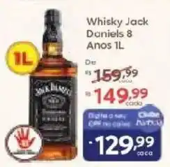 Barbosa Supermercados Whisky Jack Daniels 8 Anos oferta