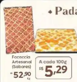 Barbosa Supermercados Focaccia Artesanal Sabores oferta