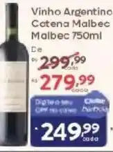 Barbosa Supermercados Vinho Argentino Catena Malbec oferta