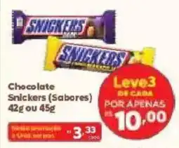 Barbosa Supermercados Chocolate snickers sabores oferta