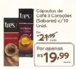 Barbosa Supermercados Cápsulas de Café 3 Corações (Sabores) oferta
