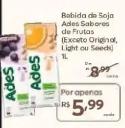 Barbosa Supermercados Bebida de Soja Ades Sabores de Frutas oferta