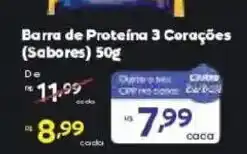Barbosa Supermercados Barra de Proteína 3 Corações (Sabores) oferta