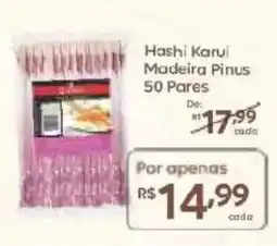 Barbosa Supermercados Hashi Karui Madeira Pinus 50 Pares oferta