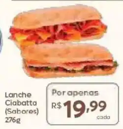 Barbosa Supermercados Lanche Ciabatta (Sabores) oferta