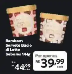 Barbosa Supermercados Bom bom sorvete bacio di latte oferta