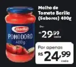 Barbosa Supermercados molho de tomate barilla (sabores) oferta