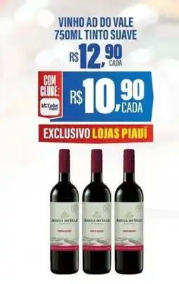 Carvalho Supermercado vinho ad do vale tinto suave oferta