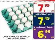 Roldão Ovos grandes brancos com 20 unidades oferta