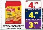 Roldão Vitarella - biscoito cream cracker ou água e sal oferta