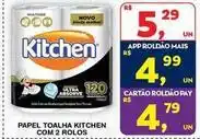 Roldão Novo - papel toalha kitchen com 2 rolos oferta