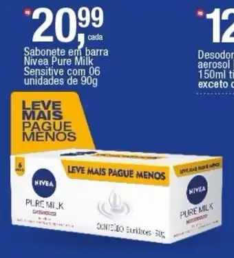 Sabonete em barra Nivea Pure Milk Sensitive