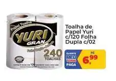 Tonin Superatacado Yuri - toalha de papel c/120 folha dupla c/02 oferta