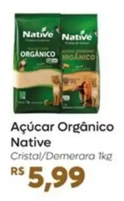 Peg Pese Açúcar orgânico native cristal/demerara oferta