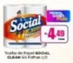 Rede Mais Supermercados Toalha de Papel SOCIAL CLEAN oferta