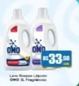Rede Mais Supermercados Lava Roupas Líquido OMO 3L Fragrâncias oferta
