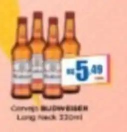 Rede Mais Supermercados Convey's budweiser long neck oferta