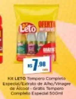 Rede Mais Supermercados Kit leto tempero completo especial/extra de alho/vinagre de álcool oferta