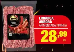 Santo Supermercados Linguiça aurora apimentada fininha oferta