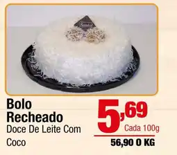 Santo Supermercados Bolo recheado doce de leite com coco oferta