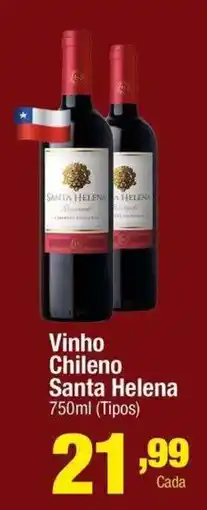 Santo Supermercados Vinho chileno santa helena oferta