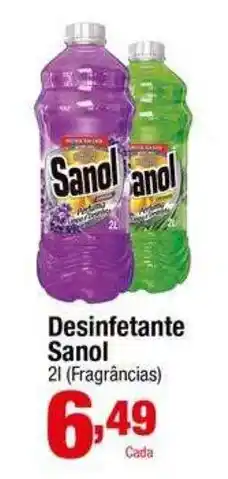 Santo Supermercados Desinfetante Sanol oferta
