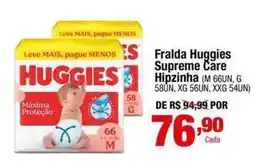 Santo Supermercados Fralda huggies supreme care hipzinha oferta