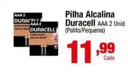 Santo Supermercados Pilha Alcalina Duracell AAA 2 Unid oferta