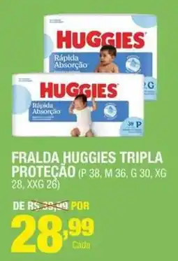 Santo Supermercados Fralda huggies tripla proteção oferta