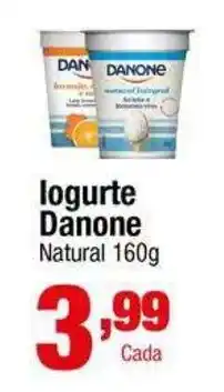 Santo Supermercados logurte danone natural oferta