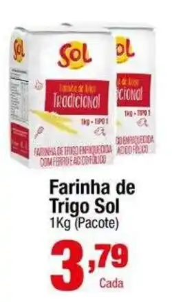 Santo Supermercados Farinha de Trigo Sol oferta