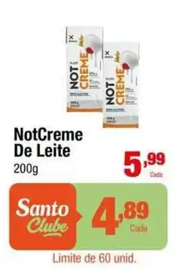 Santo Supermercados NotCreme De Leite oferta