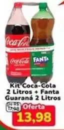 Nagumo Kit Coca-Cola 2 Litros + Fanta Guaraná 2 Litros oferta