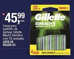 Frangolândia Carga para aparelho de barbear gillette mach3 sentitive oferta