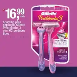 Frangolândia Aparelho para depilação Gillette Prestobarba 3 oferta