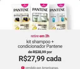 Americanas Express kit shampoo + condicionador pantene oferta