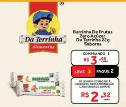 Hirota Food Supermercado Barrinha De Frutas Zero Açúcar Da Terrinha 22g Sabores oferta