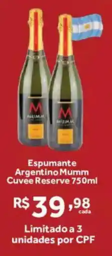 Hirota Food Supermercado Espumante Argentino Mumm Cuvee Reserve oferta