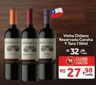 Vinho chileno reservado concha y toro