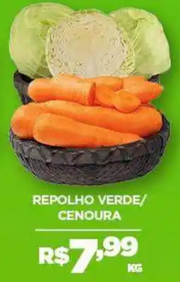 DB Supermercados repolho verde/ cenoura oferta