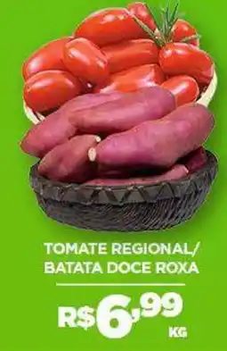 DB Supermercados tomate regional/ batata doce roxa oferta