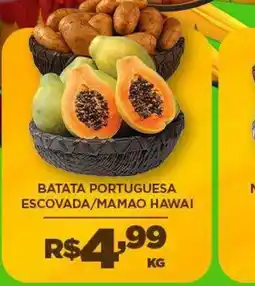 DB Supermercados batata portuguesa escovada/mamão hawai oferta