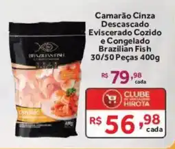 Hirota Food Supermercado Camarão cinza descascado eviscerado cozido e congelado oferta