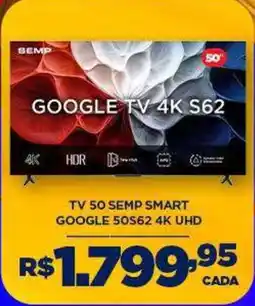 DB Supermercados tv 50 semp smart google 50s62 4k uhd oferta
