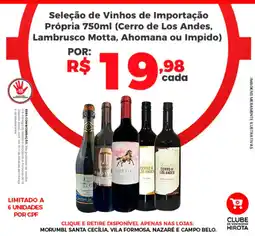 Hirota Food Supermercado Seleção de Vinhos de Importação Própria oferta