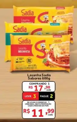 Hirota Food Supermercado Lasanha Sadia Sabores 600g oferta